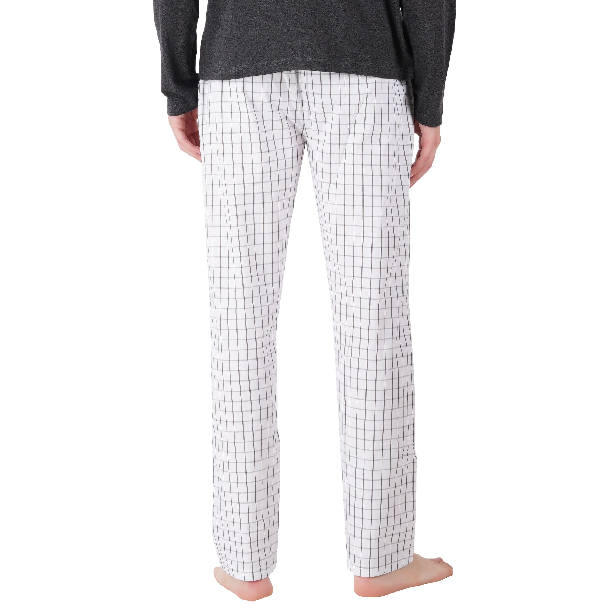Men’s Cotton Nightwear Set (Grey & White) - Image 6